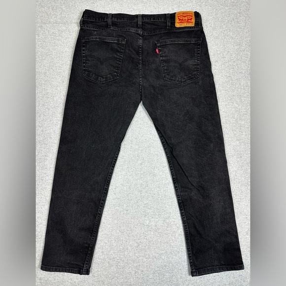 Levis 501 Buttonfly Jeans Mens 38x30 Black Stretch Great Condition - Picture 1 of 10